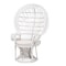 Bali & Pari Kallima Modern Bohemian White Natural Rattan Peacock Chair 242-13598-ZORO - alternate 1
